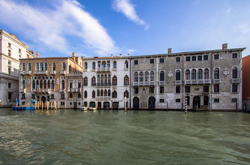 Fototapeta premium Palaces on Grand Canal, Venice, Italy