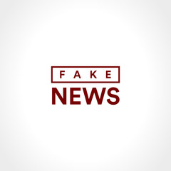 Fake news icon. Disclosure of classified information. Minimalistic style information agency minimalistic style logo template. False broadcast vector illustration.