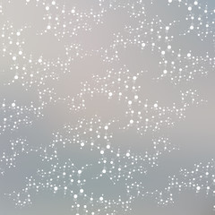 Structure molecule and communication. Dna, atom, neurons. Scientific concept for your design. Connected lines with dots. Medical, technology, chemistry, science background. illustration.