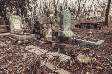 Ancient cemetery tombstones monuments of angels mysticism mystery ghost spirits bring death