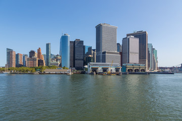 Fototapeta na wymiar Panoramic view of Manhattan City skyline, New York.