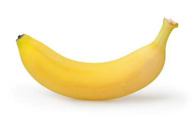 Banana isolated on white background with clipping path