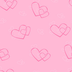 Seamless pattern of hearts for Valentine's day.