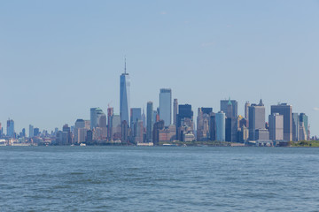 Fototapeta na wymiar Panoramic view of Manhattan City skyline, New York.