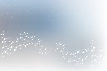 Structure molecule and communication. Dna, atom, neurons. Scientific concept for your design. Connected lines with dots. Medical, technology, chemistry, science background. illustration.