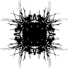 Circular Frame of Branches, twigs and leaves - Illustration Circle, Plant, Vine - Plant, Surrealism, Growth