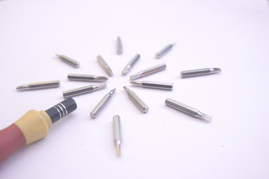 Close up screwdriver shaped stars