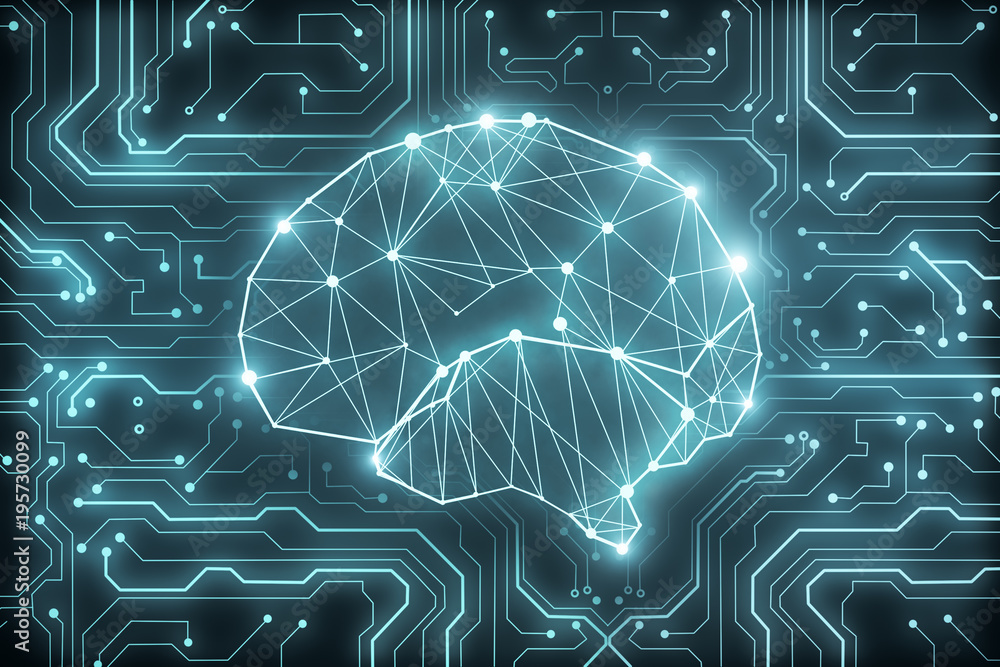 Poster Artificial intelligence and computing concept