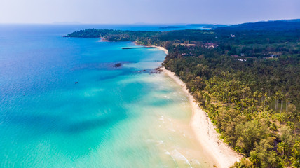 Fototapeta na wymiar Aerial view with sea and beach