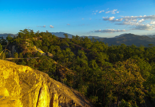 Grand canyon in Pai Thailand at sunset