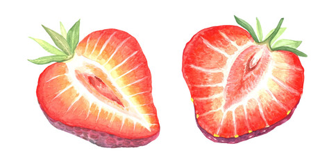 Strawberry ripe pieces