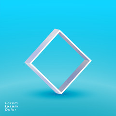 Naklejka premium blue studio background with product display frame