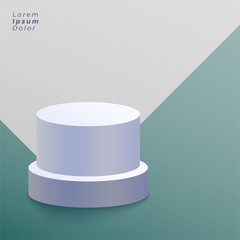 white round podium vector background