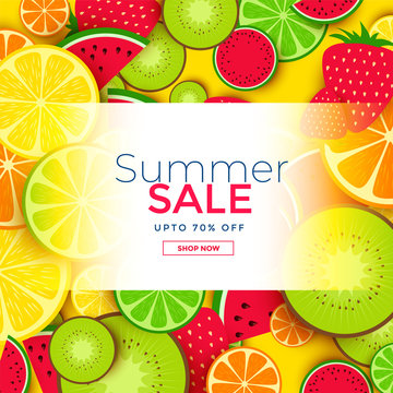 fruits background for summer sale