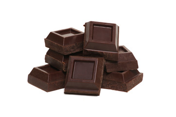 broken bar of dark chocolate