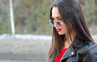 beautiful girl with sunglasses