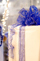 pacco regalo con fiocco azzurro