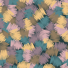 Fototapeta na wymiar A seamless pattern of roughly shaded colorful doodles