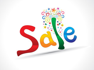 abstract artistic creative colorful sale text