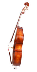 Side view of a double bass