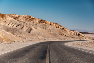 Highway in Death Valley National Park, California