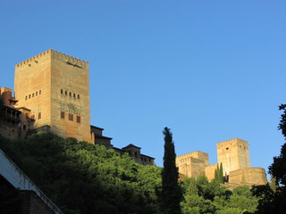 View to Alhambra palace, Granada, Andalusia, Spain