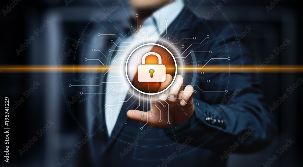 Canvas Prints cyber security data protection business technology privacy concept