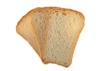 sliced bread slices isolated on white background