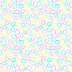 Easter wrapping paper. Seamless pattern. Doodle. Paschal eggs