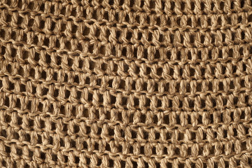Close up view of burlap sack