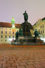 Hofburg Palace at Vienna mist evening Austria