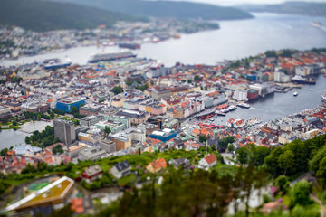 Fototapeta na wymiar Bergen is a city and municipality in Hordaland on the west coast of Norway. Bergen is the second-largest city in Norway.