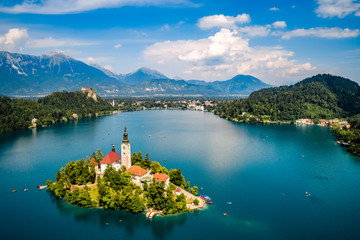 Naklejka premium Slovenia - resort Lake Bled.
