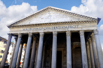 Naklejka premium The Pantheon was a temple to all the Gods of Rome and now it is a christian Church