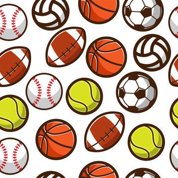 Sport Ball Pattern Seamless