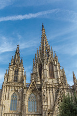 Fototapeta na wymiar Two Beautiful Church Steeples in Spain