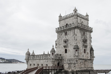Fototapeta na wymiar Torre de Belém (Belem Tower) in Lisbon, Portugal