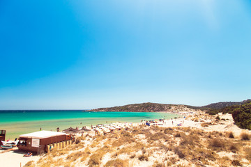 Fototapeta premium The beach of Chia su Giudeu, Sardinia
