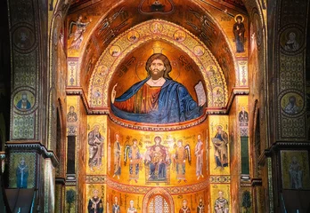 Foto op Plexiglas Interior of Monreale Cathedral Sicily © Roman Babakin
