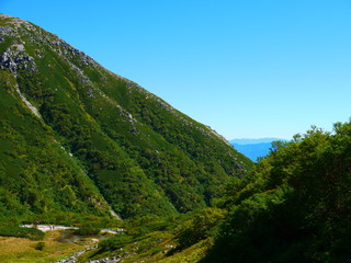 Obraz premium 千畳敷カール。中央アルプス。駒ケ根 長野 日本。9月中旬。