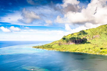 Moorea Island in the French Polynesia.