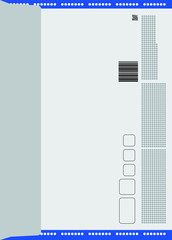 Blue Envelope of post office Back side