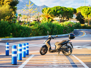 Scooter in the park in Olbia Sardinia