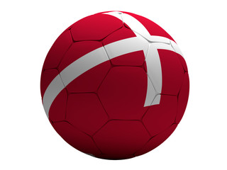 Denmark Danish soccer football ball 3D Rendering