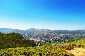 Fototapeta na wymiar Hills in Cote Azur in France
