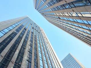 modern city office building exterior wall