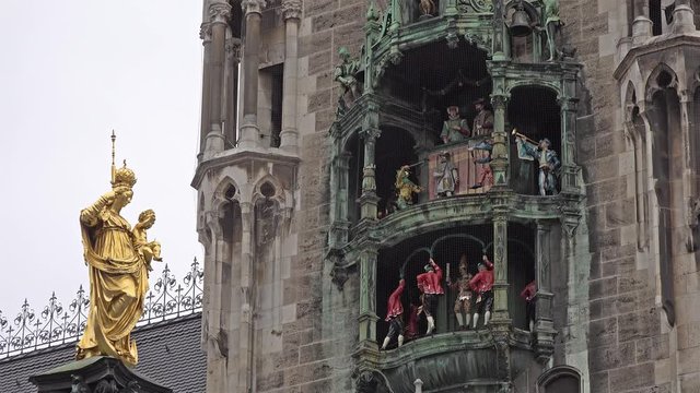 The historic Glockenspiel at Marienplatz, Munich, Germany - Part 05