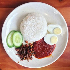 malay traditional food - nasi lemak