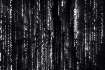 Abstract background of binary code 3d illustration