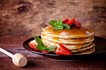 Pancakes And Strawberries